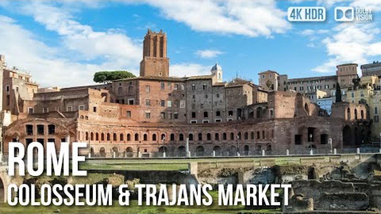 The Colosseum & Worlds Oldest Market: Trajan's Market, Rome [4K HDR] Walking Tour